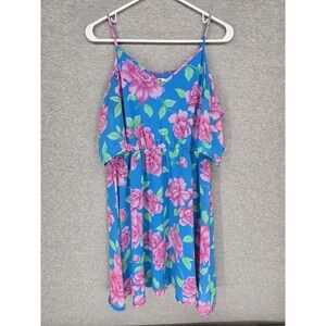 YA Los Angeles Silk Blend Cold Shoulder Floral Maxi Dress L Boho Barbie Romantic